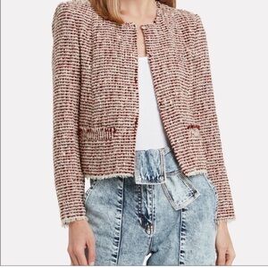 IRO Riona frayed bouclé-tweed jacket US 8